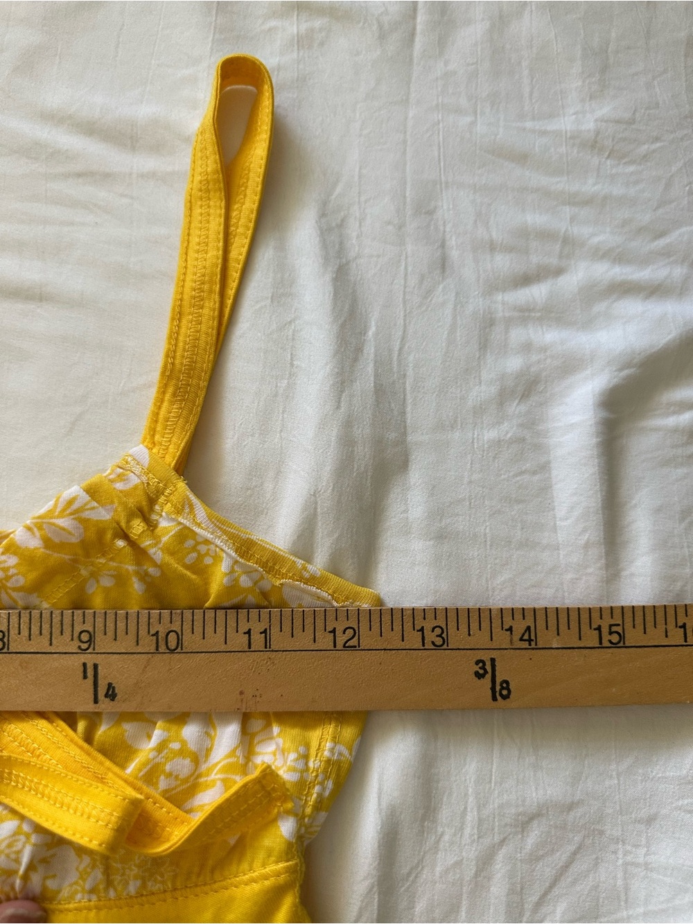 Vintage Girl Yellow and White Floral Tie-Front Tank Top - Picture 4 of 5